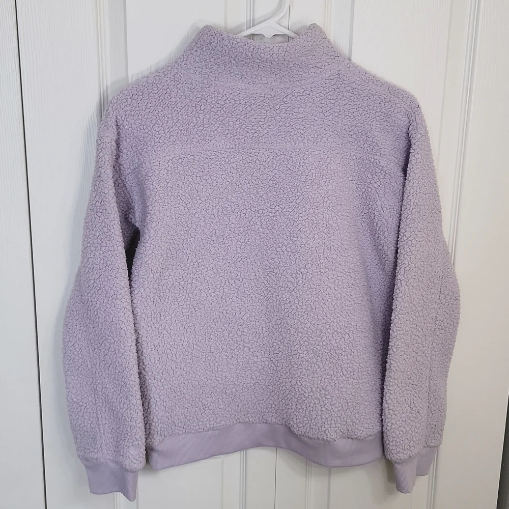 C9 by Champion Girls Fleece Pullover Lavender 1/4 Zip Long Sleeve XL 14/16